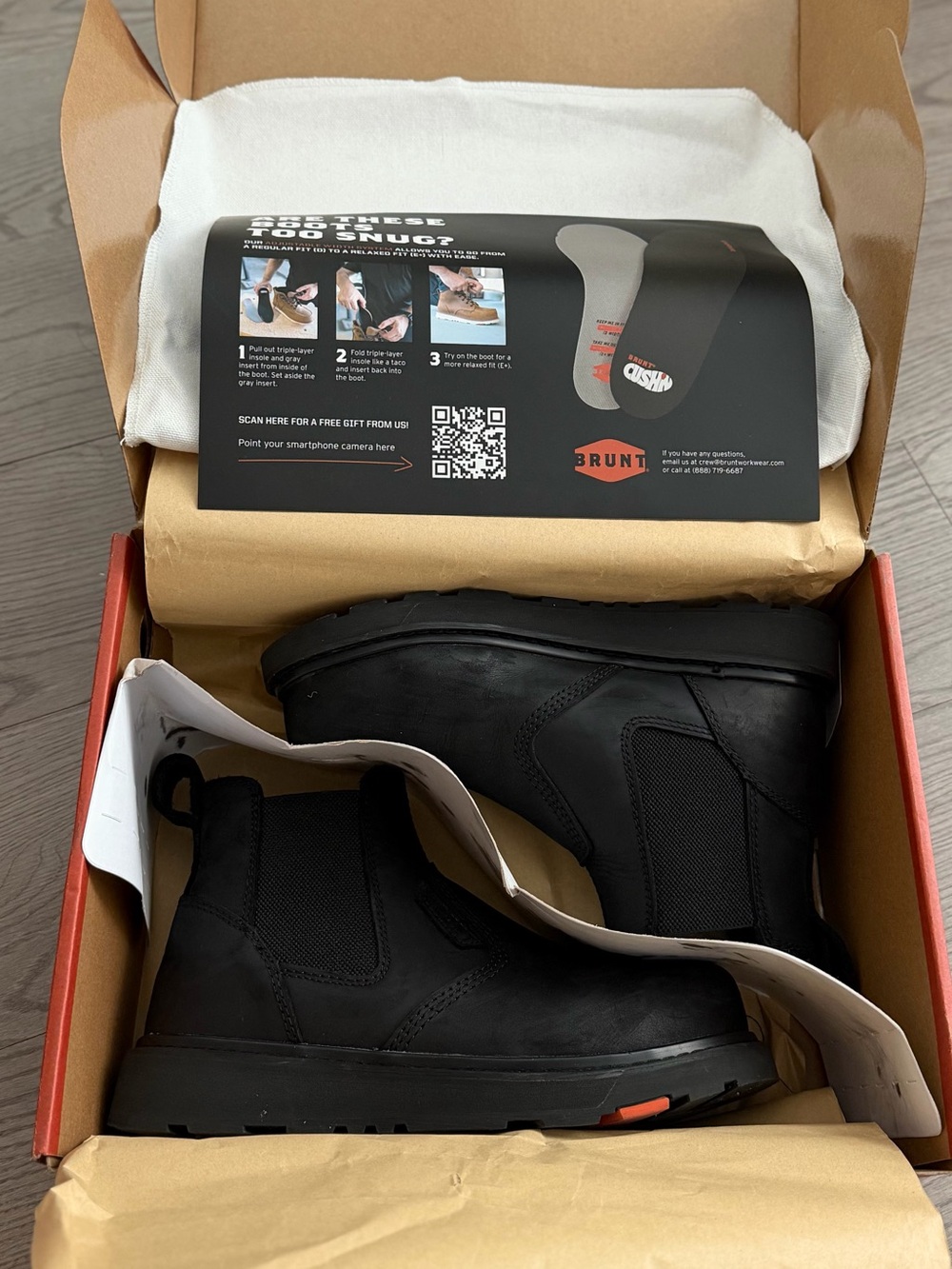 BRUNT OHMAN 6” COMP TOE Boots - Black electrician/handyman work boots